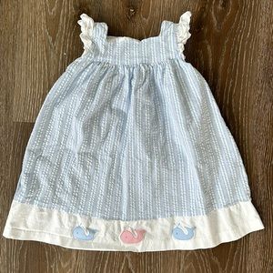 Funtasia Too blue and white whale dress 3T